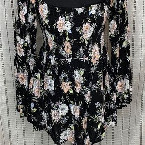 Torrid Floral Smocked  Challis Off Shoulder Blouse